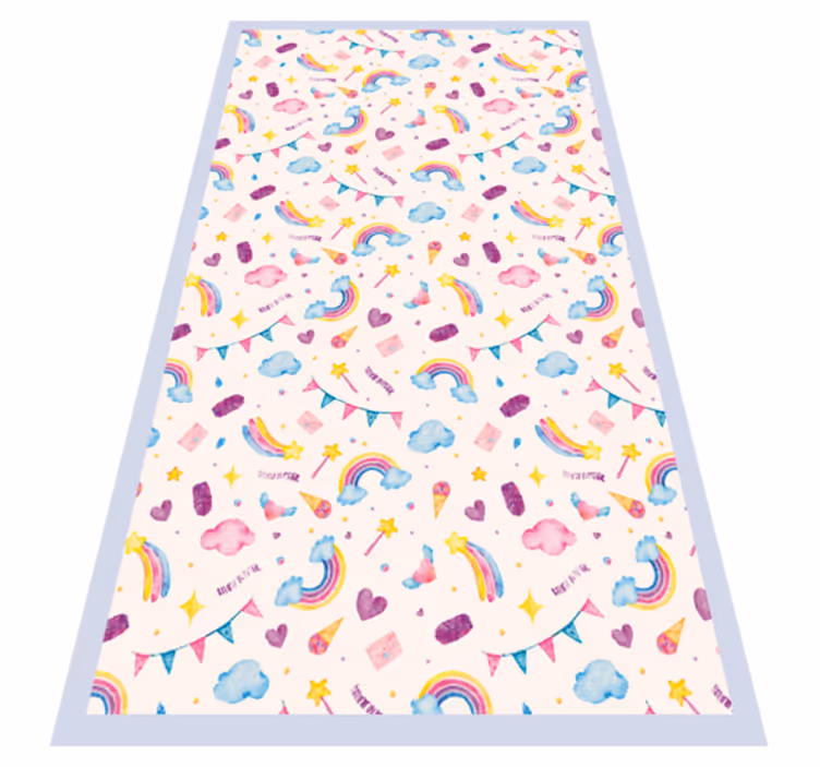 Whimsical Childhood Imagery kids carpet - TenStickers