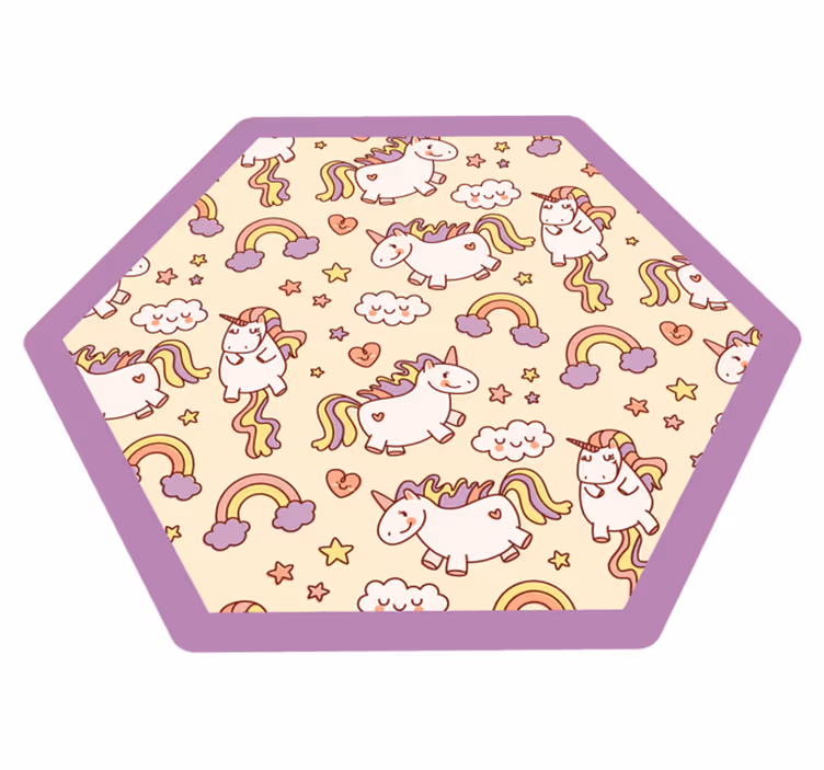 Unicorn Fantasy Playground kids carpet - TenStickers