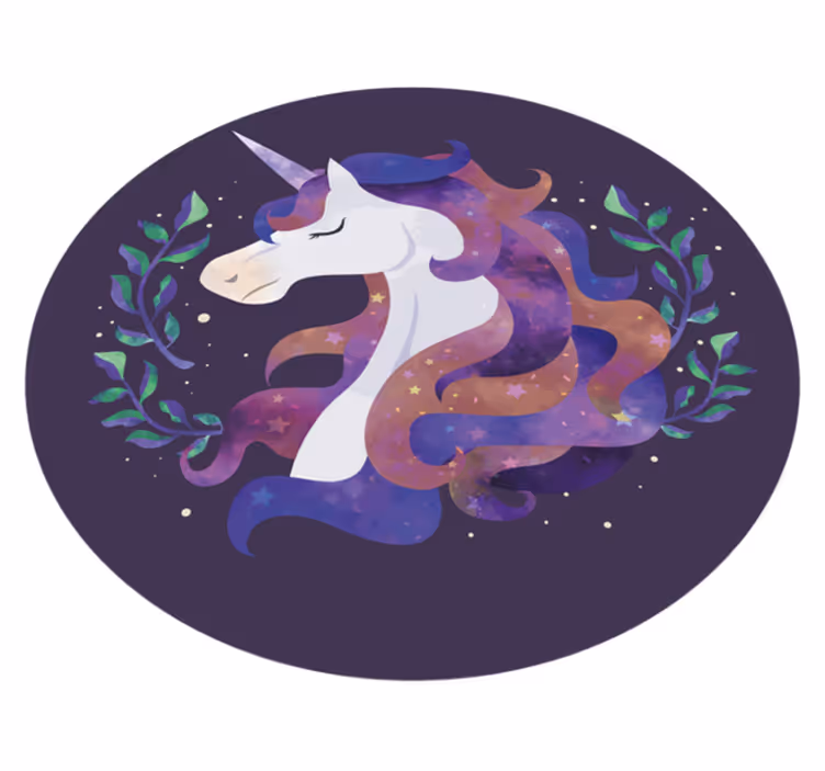 Mystical Unicorn kids rug - TenStickers