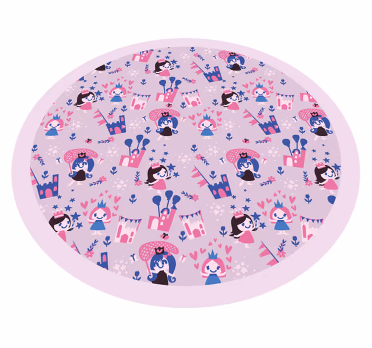 Fairytale Circlet kids carpet - TenStickers