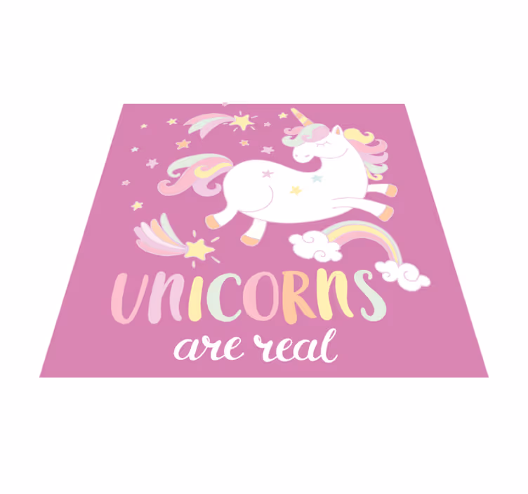 Unicorns Real Magic kids carpet - TenStickers