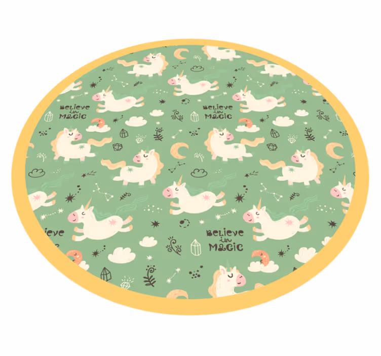 Magical Unicorns kids carpet - TenStickers