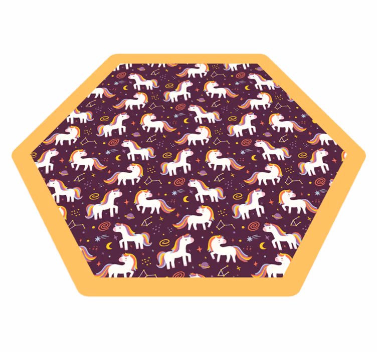 Unicorn Playzone kids carpet - TenStickers