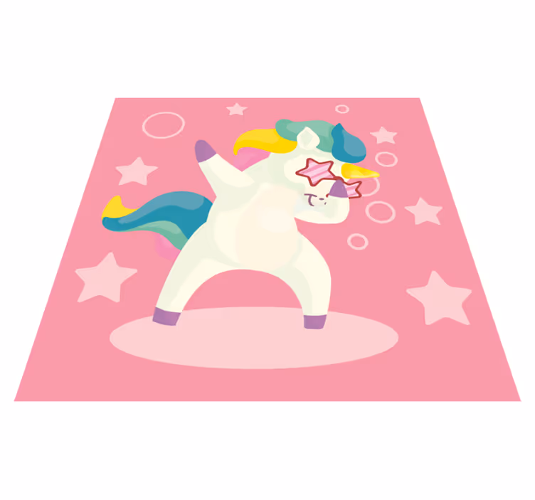 Dancing Unicorn Magic kids carpet - TenStickers