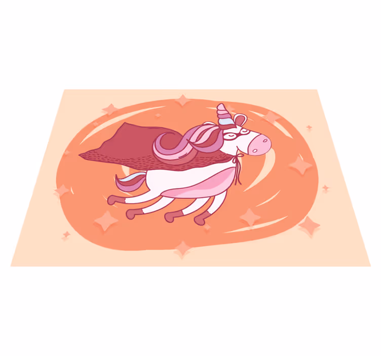 Superhero Unicorn nursery rug - TenStickers