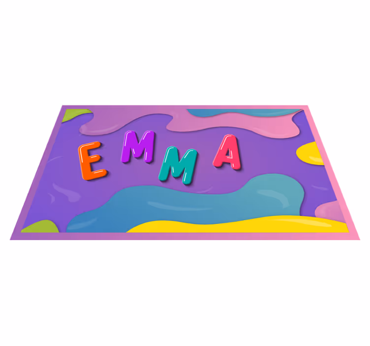 Personalized Name custom floor mat - TenStickers