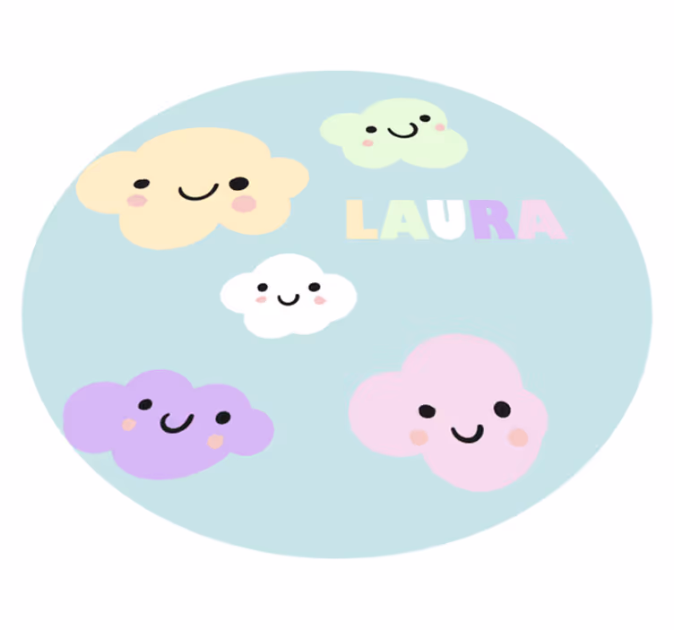 Customizable Clouds custom floor mat - TenStickers