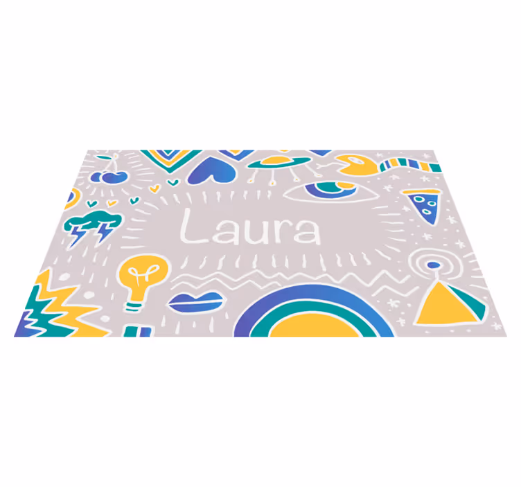 Personalized Playful Mat custom floor mat - TenStickers