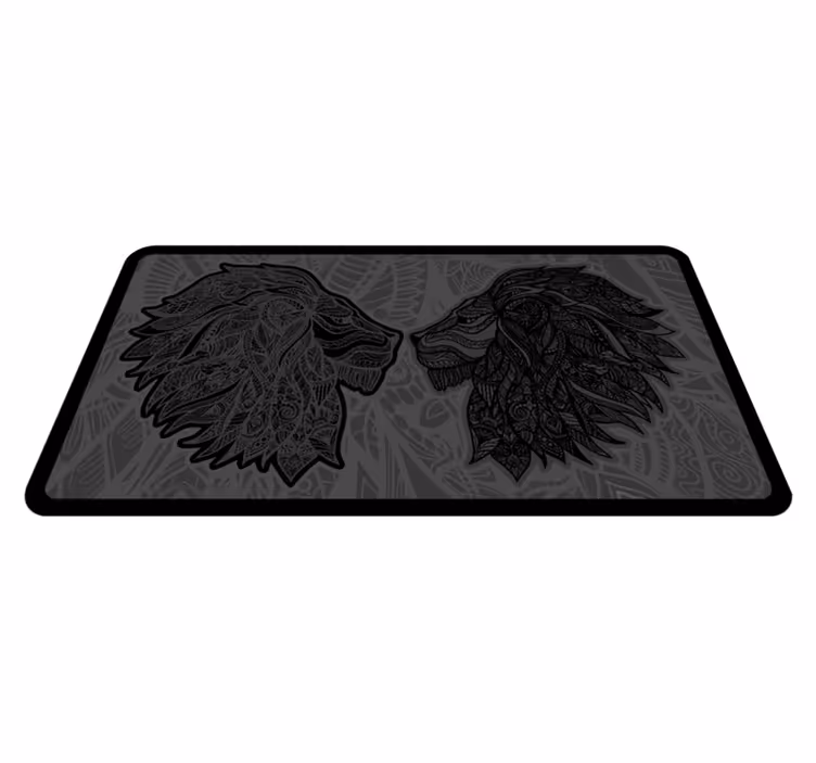 Lion Profile Artwork animal mat - TenStickers