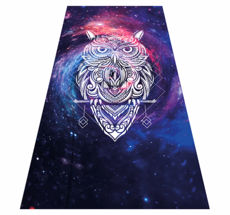 Cosmic Owl Illustration animal mat - TenStickers
