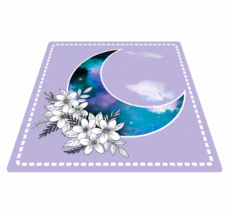 Celestial Blossoms floral rug - TenStickers