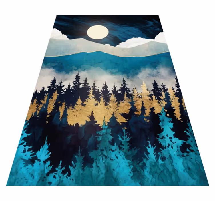 Forest Nightfall nature rug - TenStickers