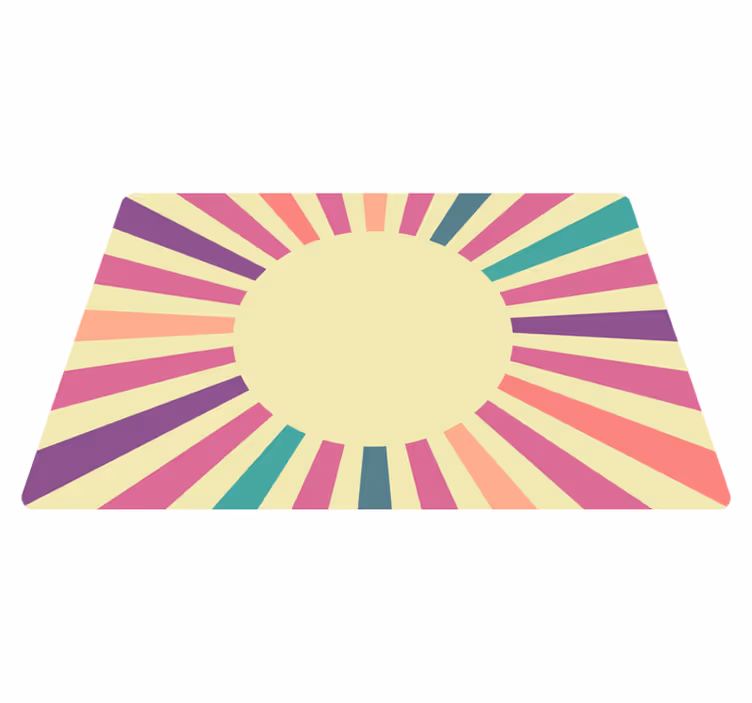 Radiating Lines Design geometric rug - TenStickers