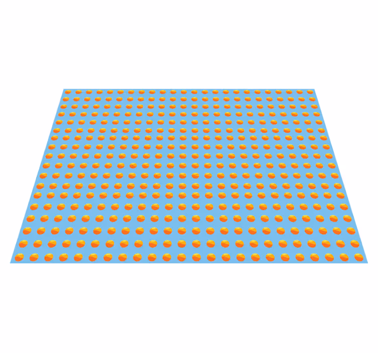 Sunshine Oranges Pattern wood effect rug - TenStickers