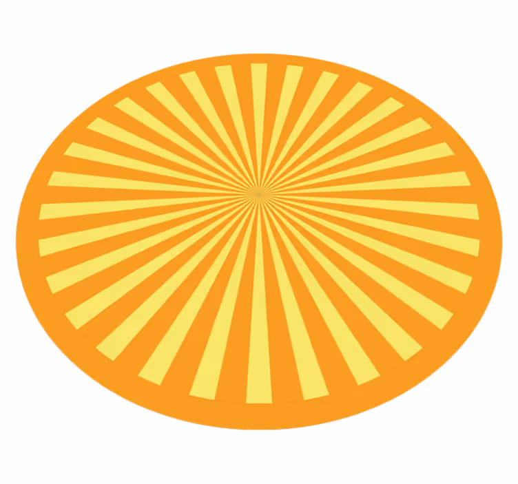 Sunburst Circular Array stripes rug - TenStickers