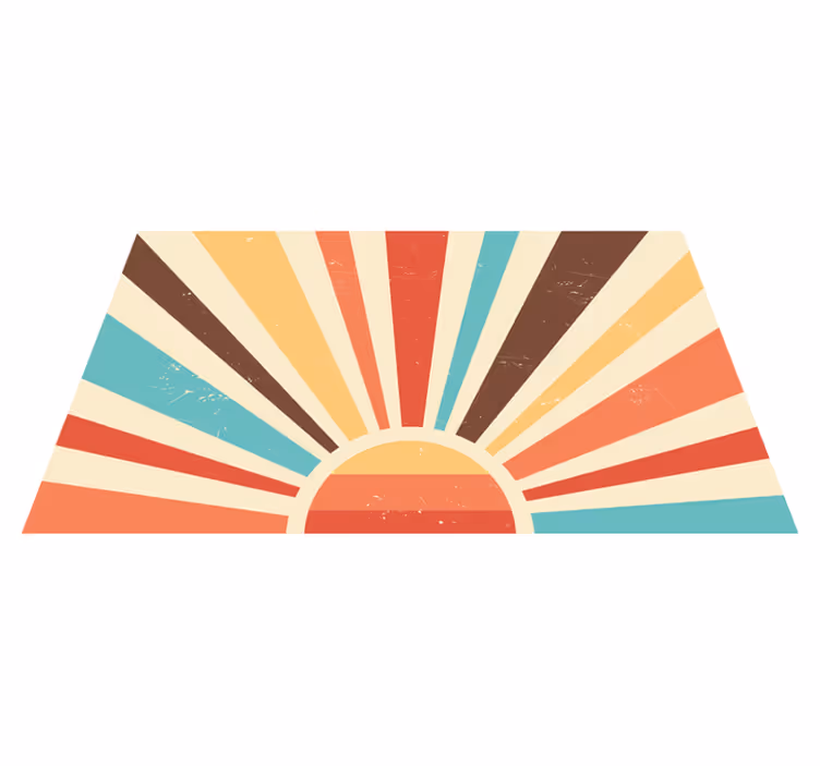 Sunburst Lines stripes rug - TenStickers
