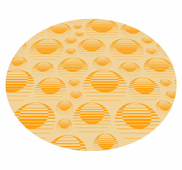 Circular Pattern dining room rug - TenStickers