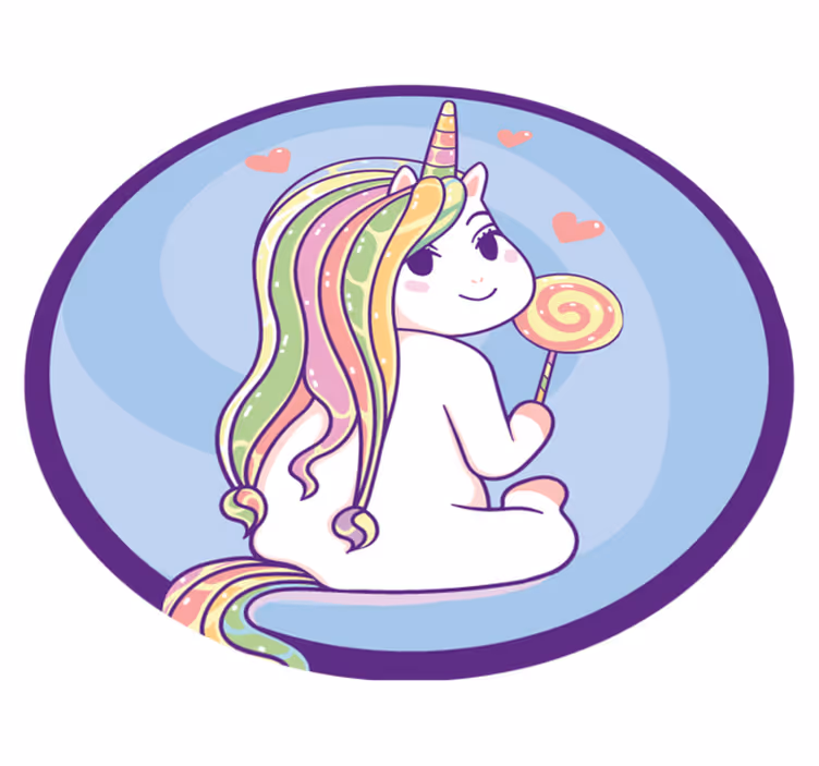Unicorn Lollipop kids carpet - TenStickers