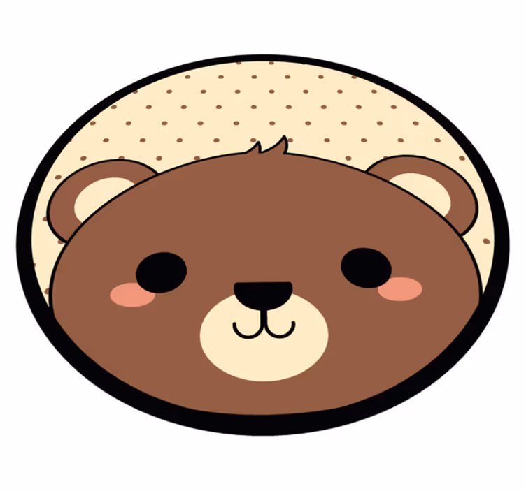 Nursery rug bear cartoon design - TenStickers