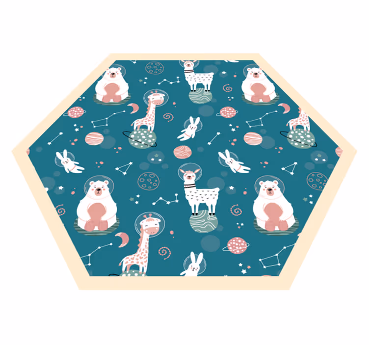 Whimsical Nursery Imagery kids rug - TenStickers