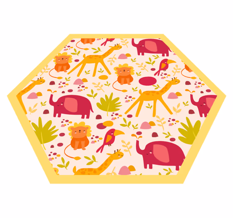 Safari Play Area nursery rug - TenStickers