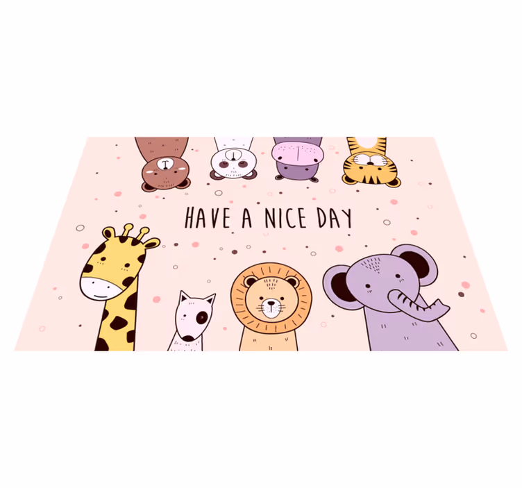 Nice Day Greeting custom floor mat - TenStickers