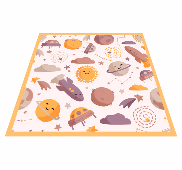 Playful Space Theme kids carpet - TenStickers