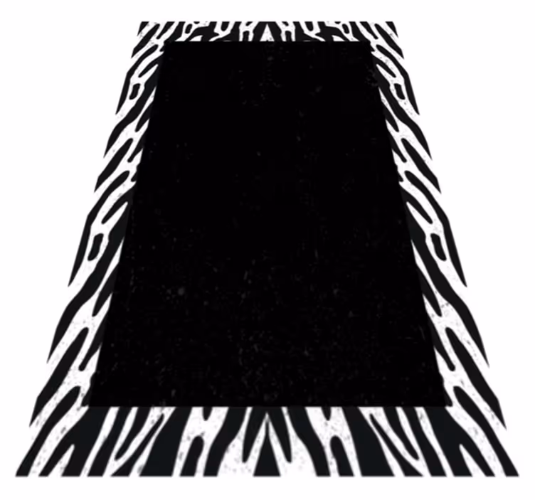 Monochrome Zebra animal print rug - TenStickers