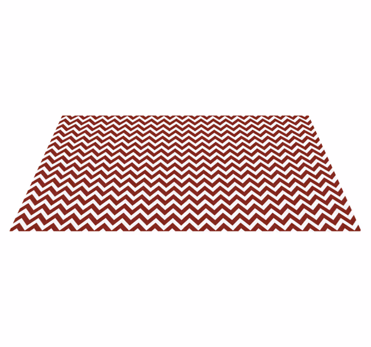 Red chevron style geometric rug - TenStickers