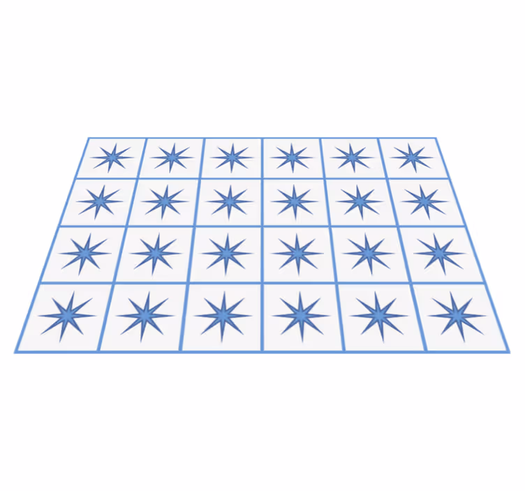 Compass Star Tiles tile carpet - TenStickers