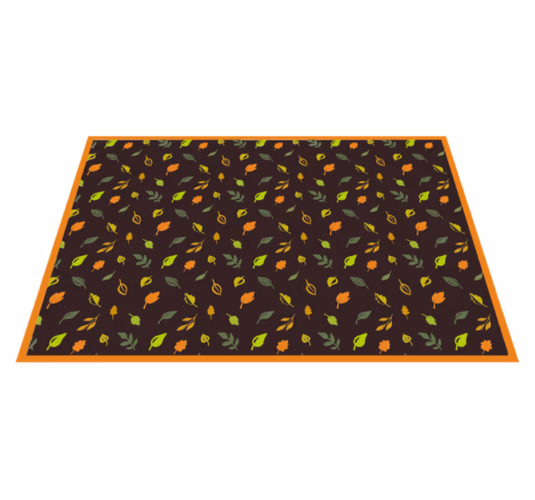 Autumnal Leaves Pattern floral rug - TenStickers