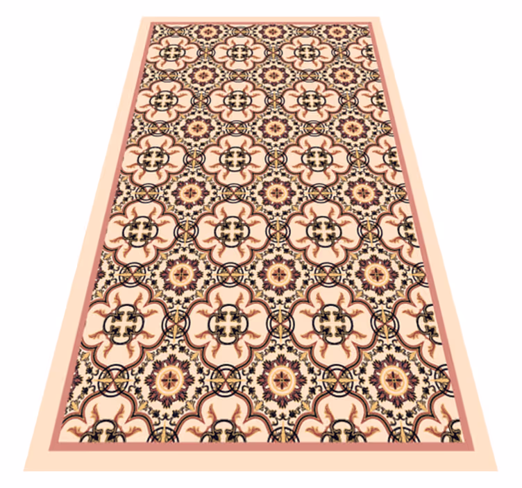 Pattern vintage tiles vinyl rug - TenStickers