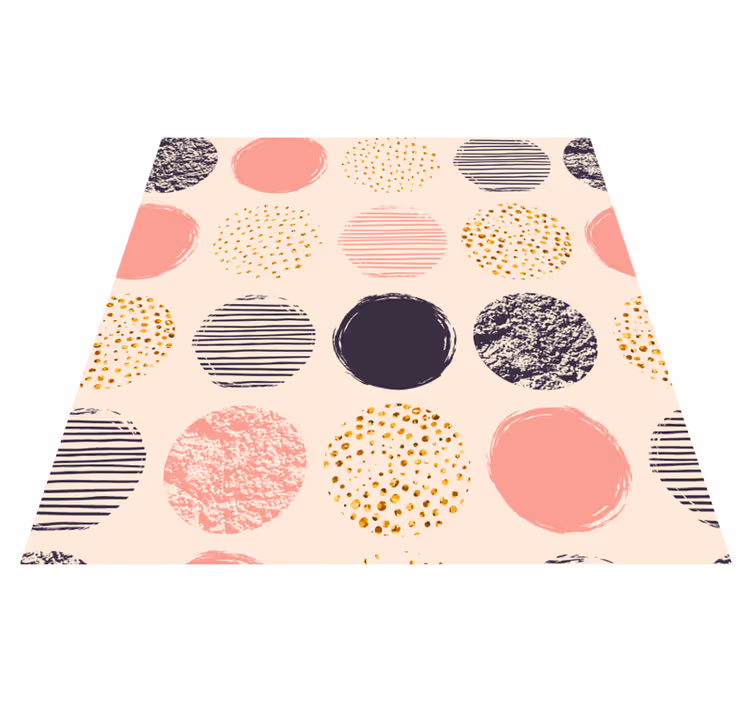 Polka Dots Ensemble geometric rug - TenStickers