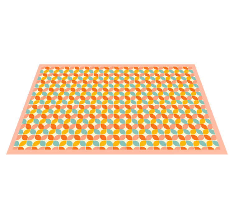 Hexagonal Geometry geometric rug - TenStickers