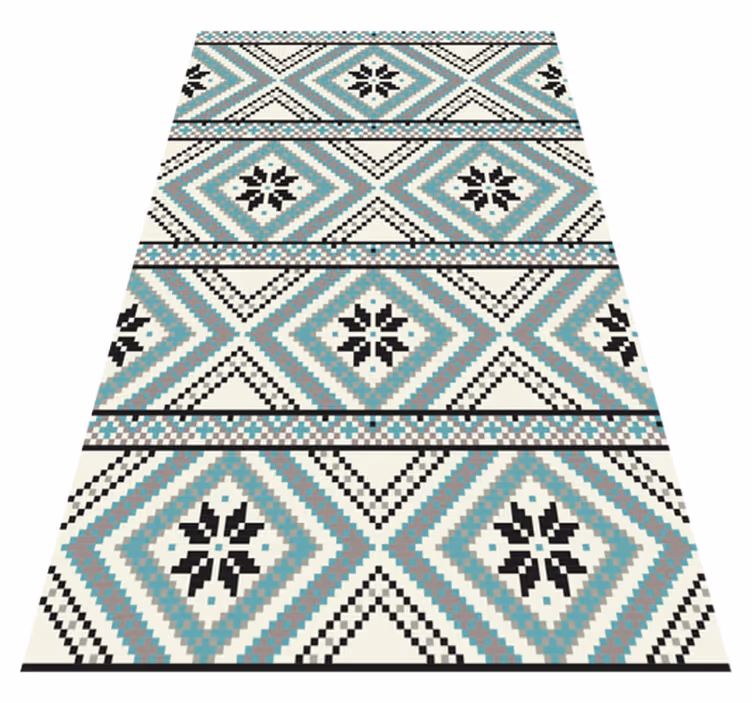 Scandinavian geometric figures  nordic vinyl rug - TenStickers