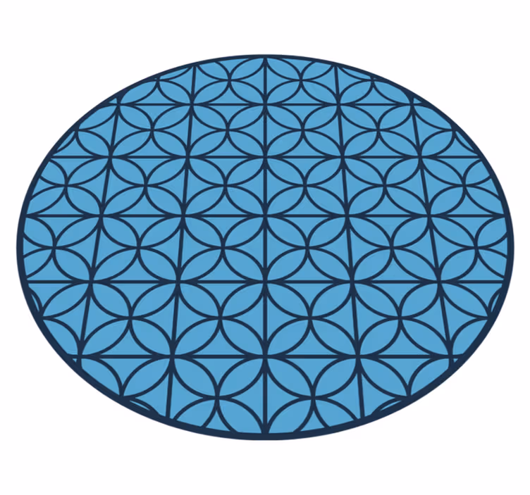 Geometric rug circular pattern design - TenStickers