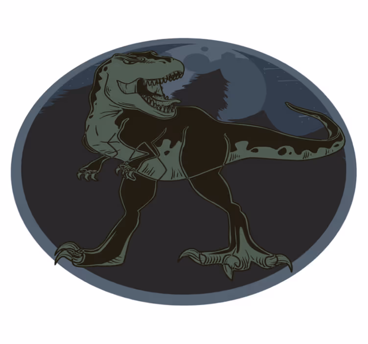Dinosaur Illustration animal mat - TenStickers
