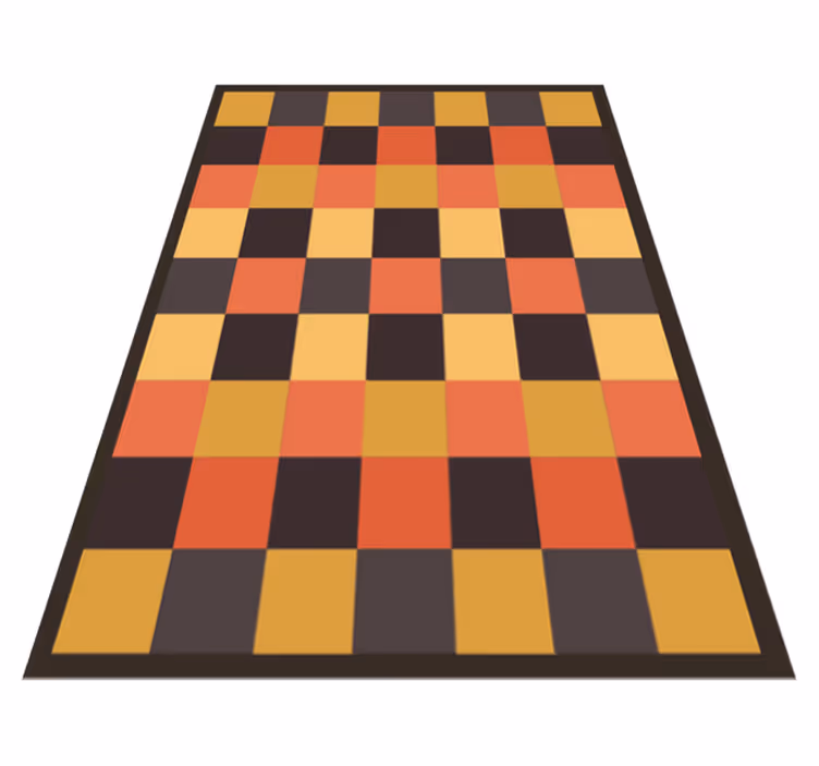Geometric rug in geometric checkerboard design - TenStickers