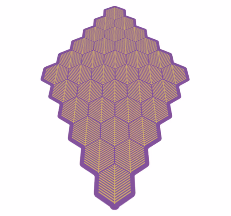 Abstract Purple Hexagons geometric rug - TenStickers