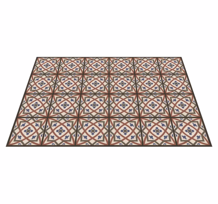 Mediterranean Pattern tile carpet - TenStickers