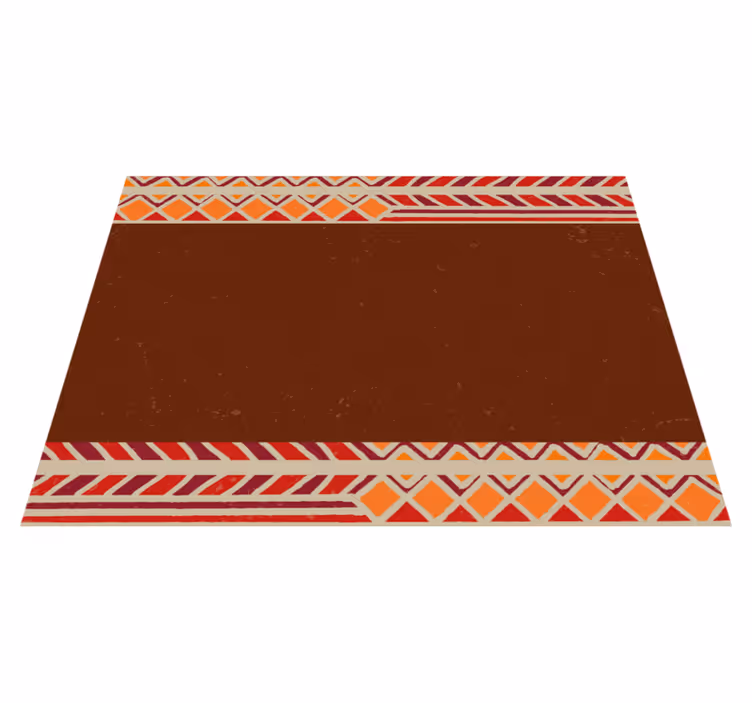 Ethnic rug with ethnic border design - TenStickers