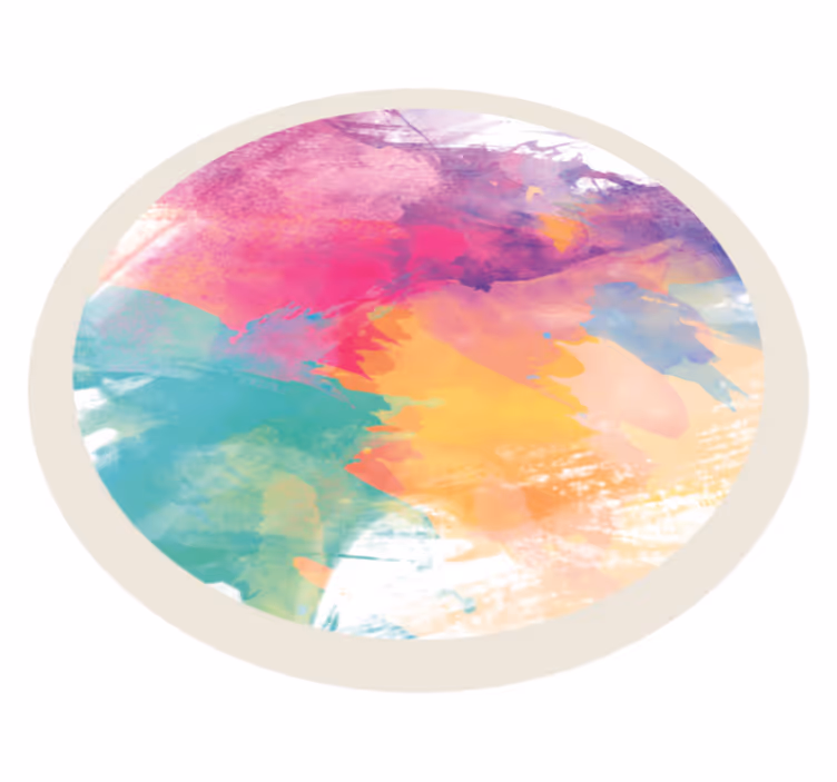 Colorful Watercolor Splash texture rug - TenStickers