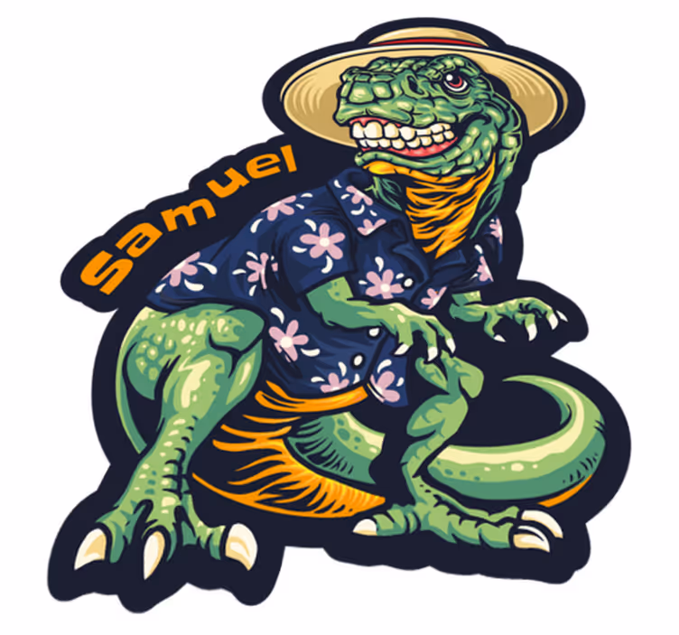 Dinosaur Vacation Attire custom floor mat - TenStickers