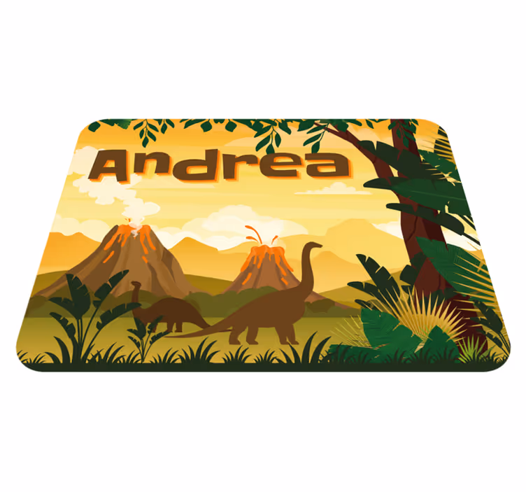 Jurassic Landscape custom floor mat - TenStickers
