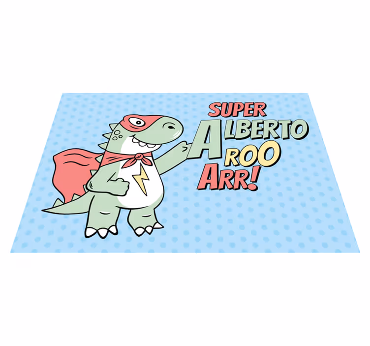 Superhero Dinosaur kids rug - TenStickers