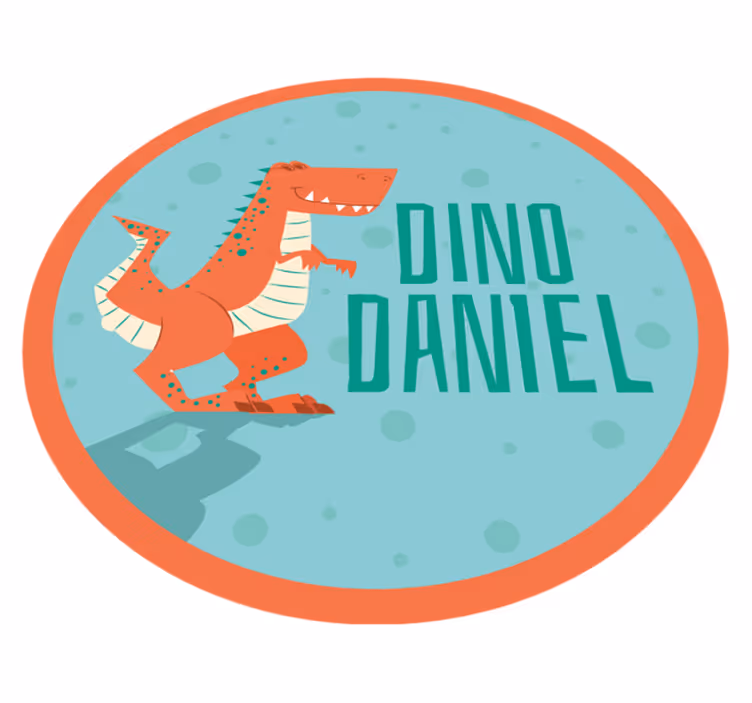 Dinosaur Customizable Circle kids rug - TenStickers