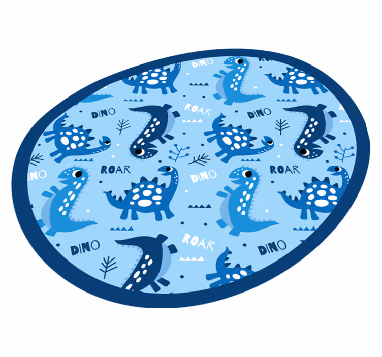 Dinosaur Playtime Circle kids rug - TenStickers