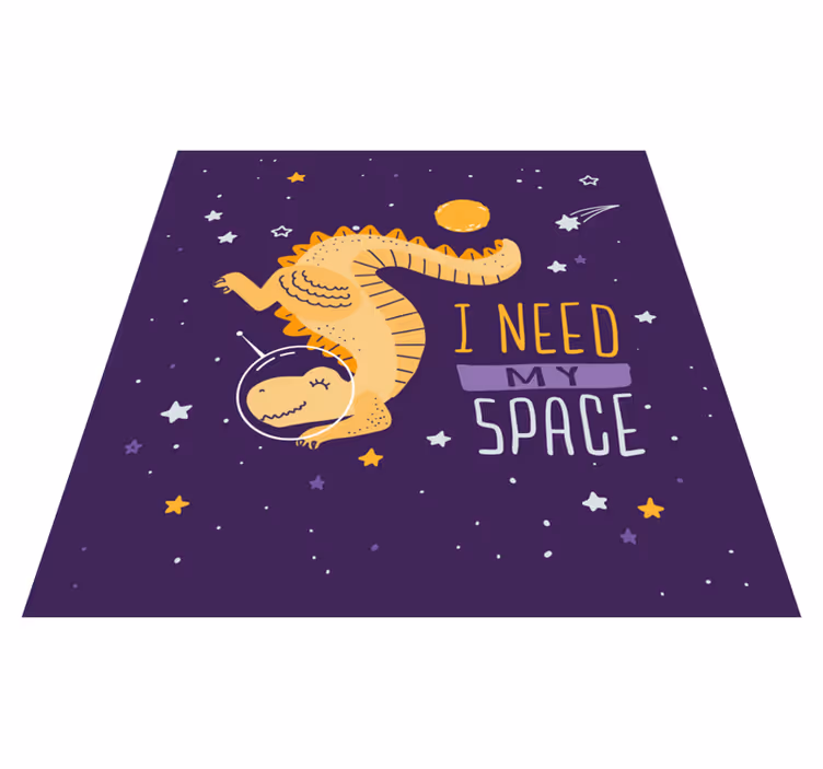 Space Dinosaur Illustration kids rug - TenStickers