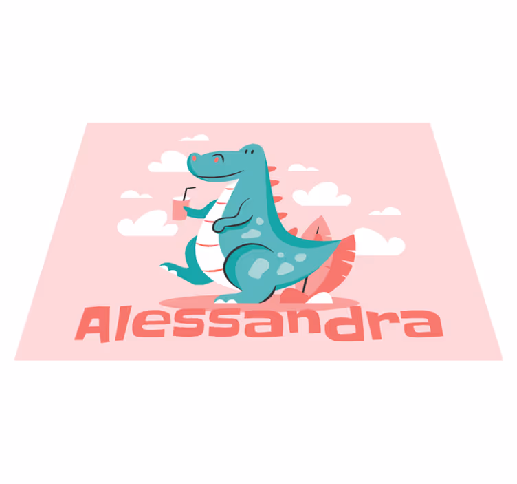 Personalized Dragon custom floor mat - TenStickers