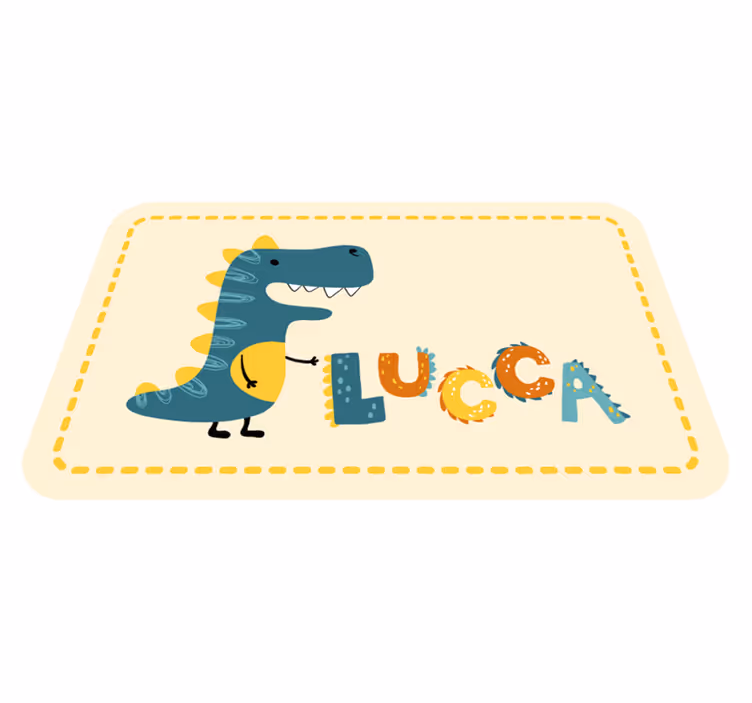 Playful Dinosaur custom floor mat - TenStickers